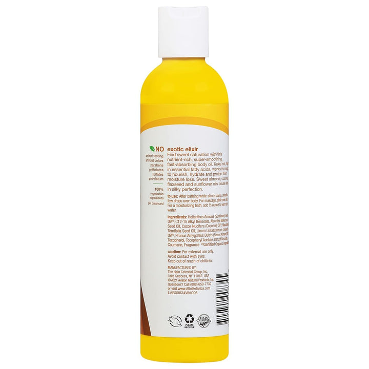 Alba Botanica Deep Moisturizing Kukui Nut Hawaiian Body Oil 8.5 Ounce Bottle 2 AD