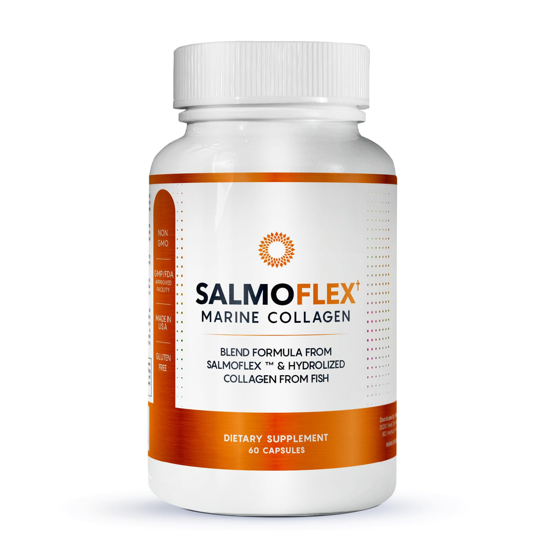 VITASEI Salmoflex Marine Collagen Peptides Pills W/Hyaluronic Acid, Vitamin C, D, E | Salmon Supplements - Hair, Skin, Nails | Multivitamin for Women & Men | Knee, Joint Relief - 60 Capsules