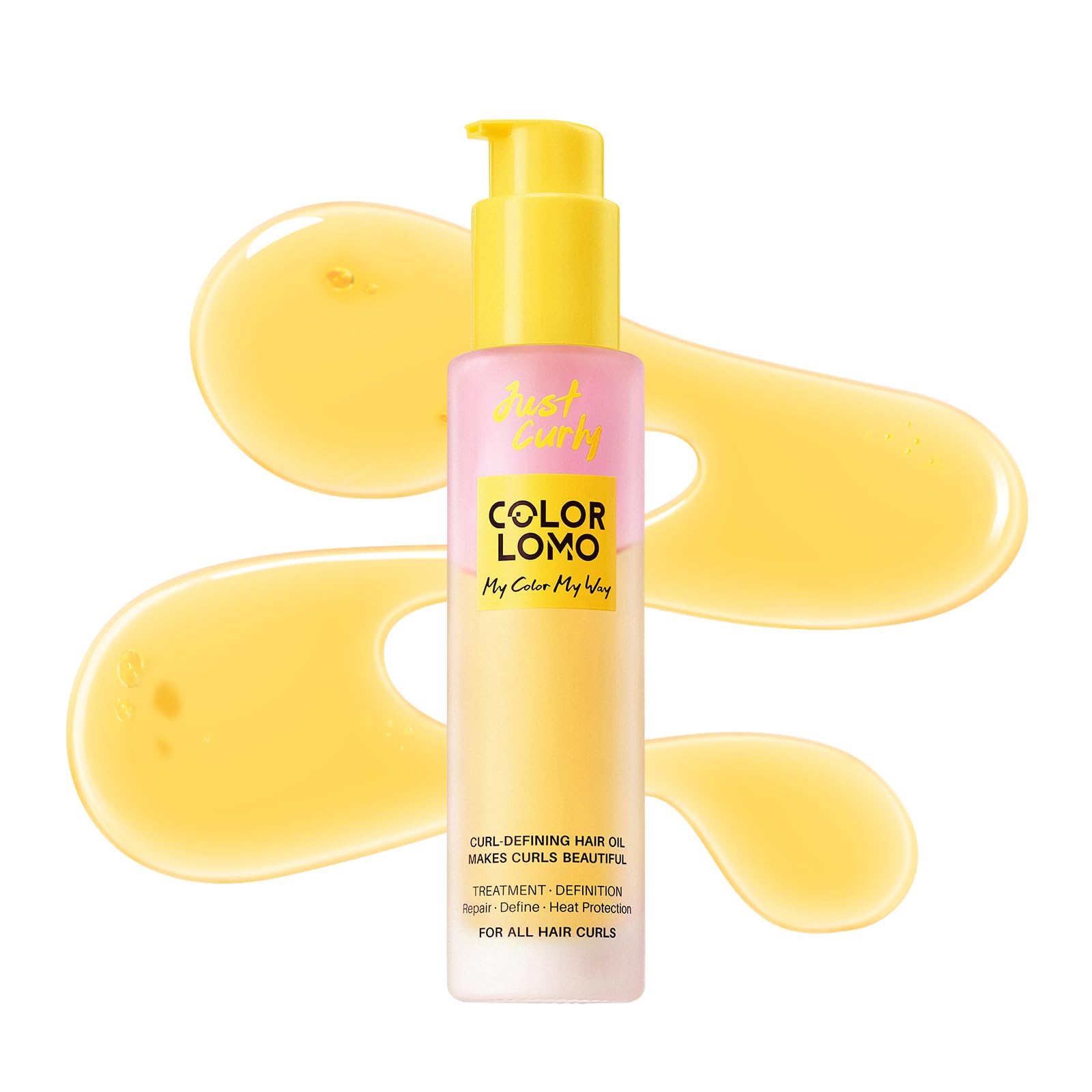 COLORLOMO Styling & Curl Defining Oil Serum | 24-Hour Touchable Hold Hair Oil for Natural & Styled Curly Hair l Heat Thermal Protection, Creates Smooth, Shiny, Lightweight Hair