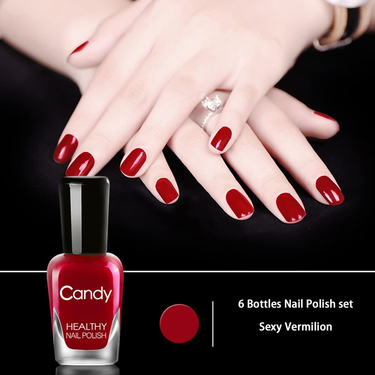 Tophany Non Toxic Nail Polish Set, Easy Peel Off and Fast Dry Nail Polish Set for Pack, Eco Friendly & Organic Water Based Nail Polish for Women,Teens (6 Bottles, 5ML)