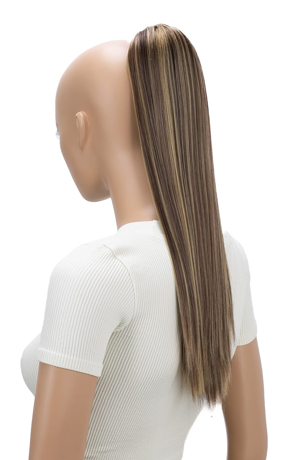 PRTTYSHOP 22 Hairpiece Ponytail Extension Drawstring Voluminous Straigth Red Brown Blond Mix PH511