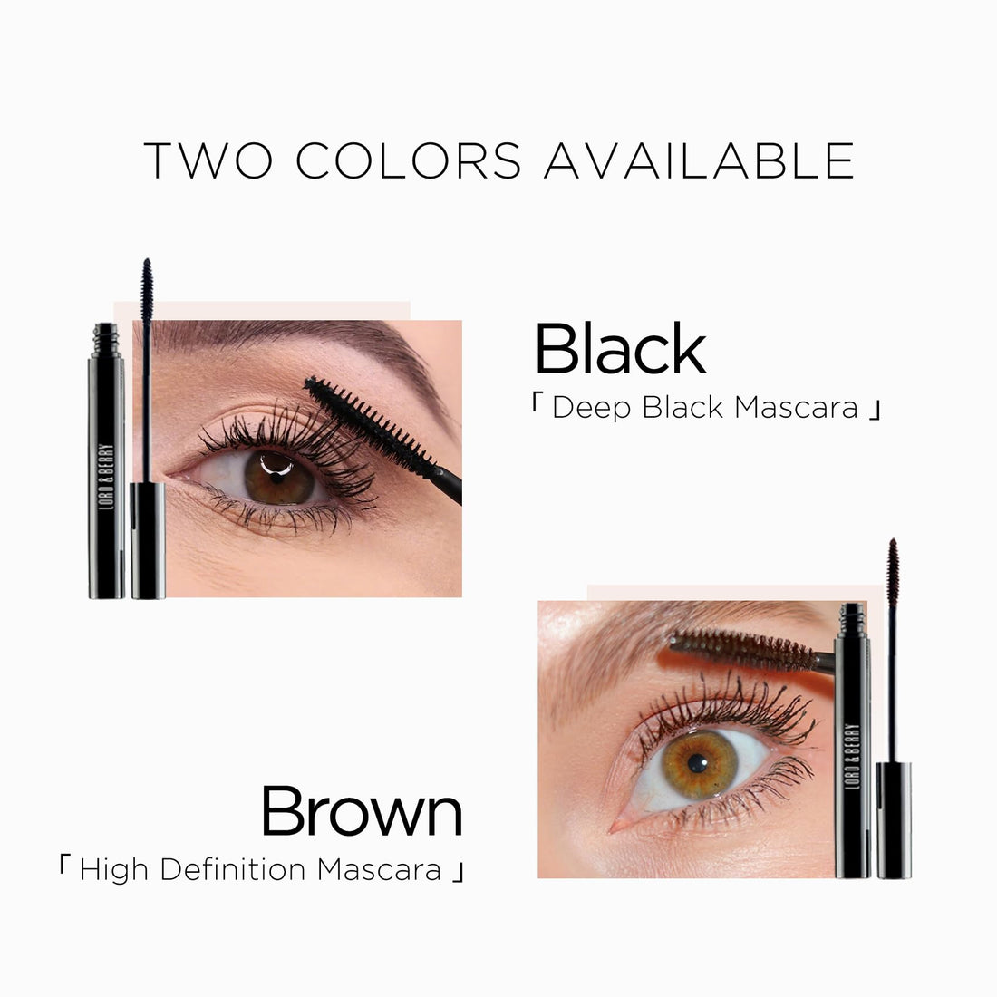 Lord & Berry BACK IN BLACK, Nourishing Voluminous Hydrating Mascara Infused With Rice Bran Extracts, Deep Black