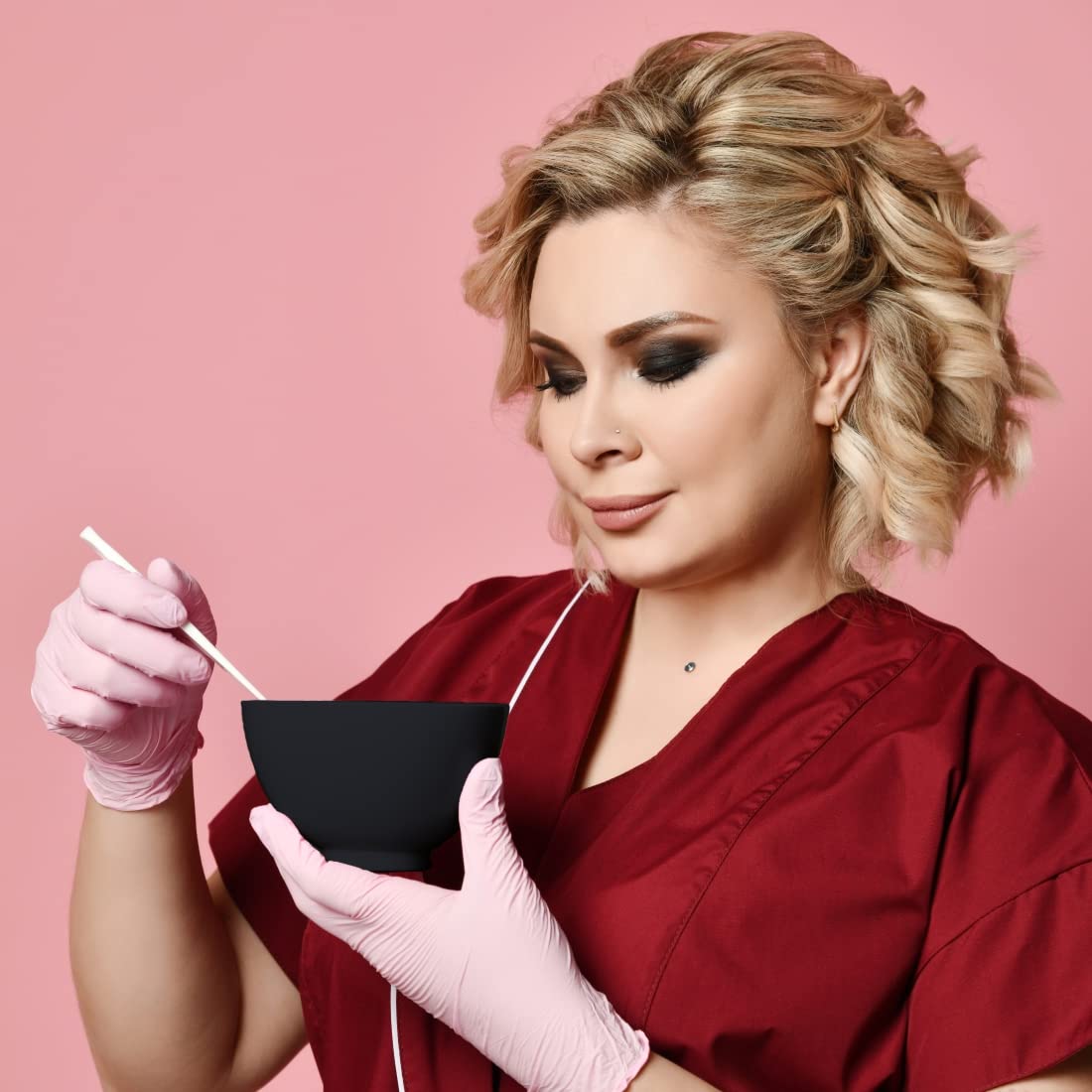 ForPro Silicone Mixing Bowl, Black, Flexible, Odorless, for Mixing Facials, Massage, Body & Other Products, 14 oz