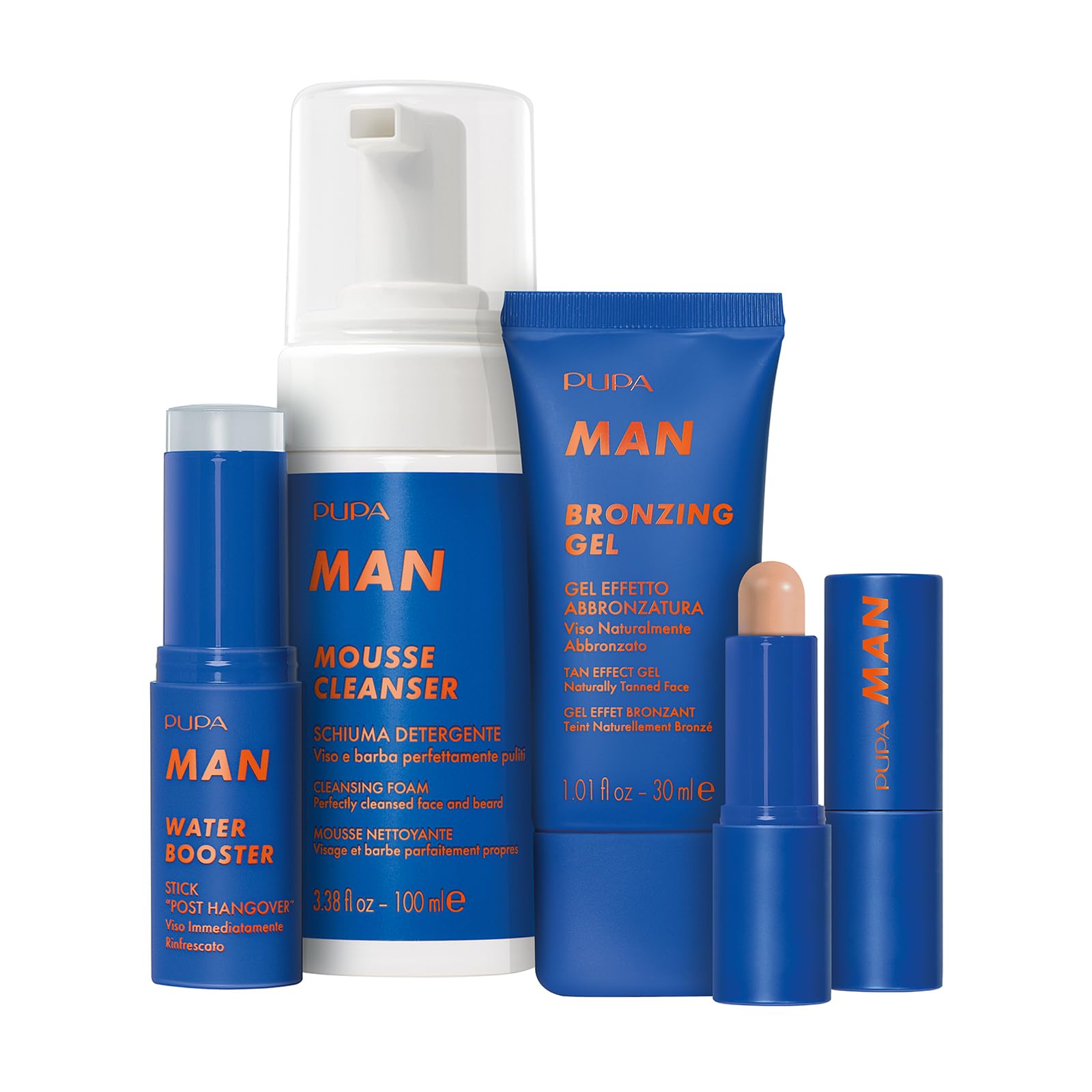 Pupa Milano Bronzing Gel, 001, 1.01 oz - Tan Effect Bronzer Gel - Liquid Matte Bronzer - Lightweight - With Hydrating Coconut Water - Makeup for Men