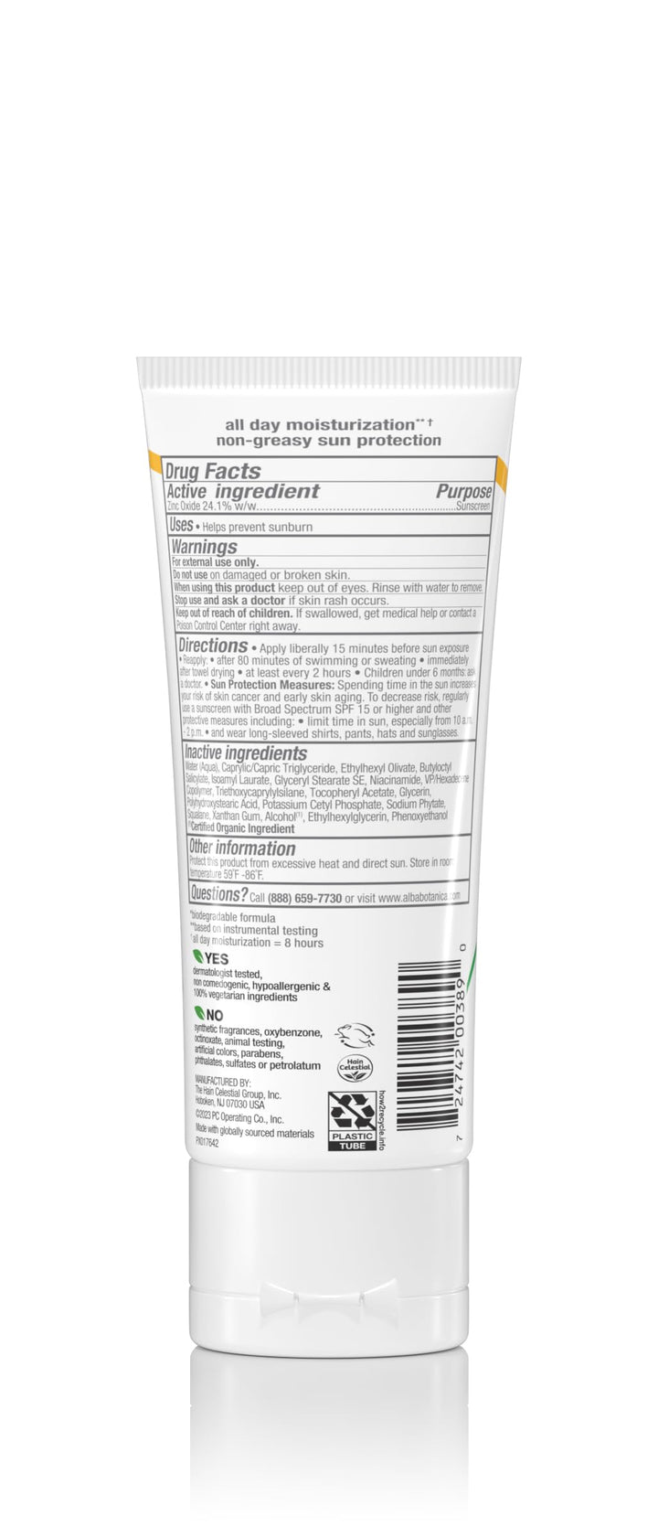 Alba Botanica Sunscreen Lotion, Sensitive Mineral, SPF 30, Fragrance Free, 3 oz