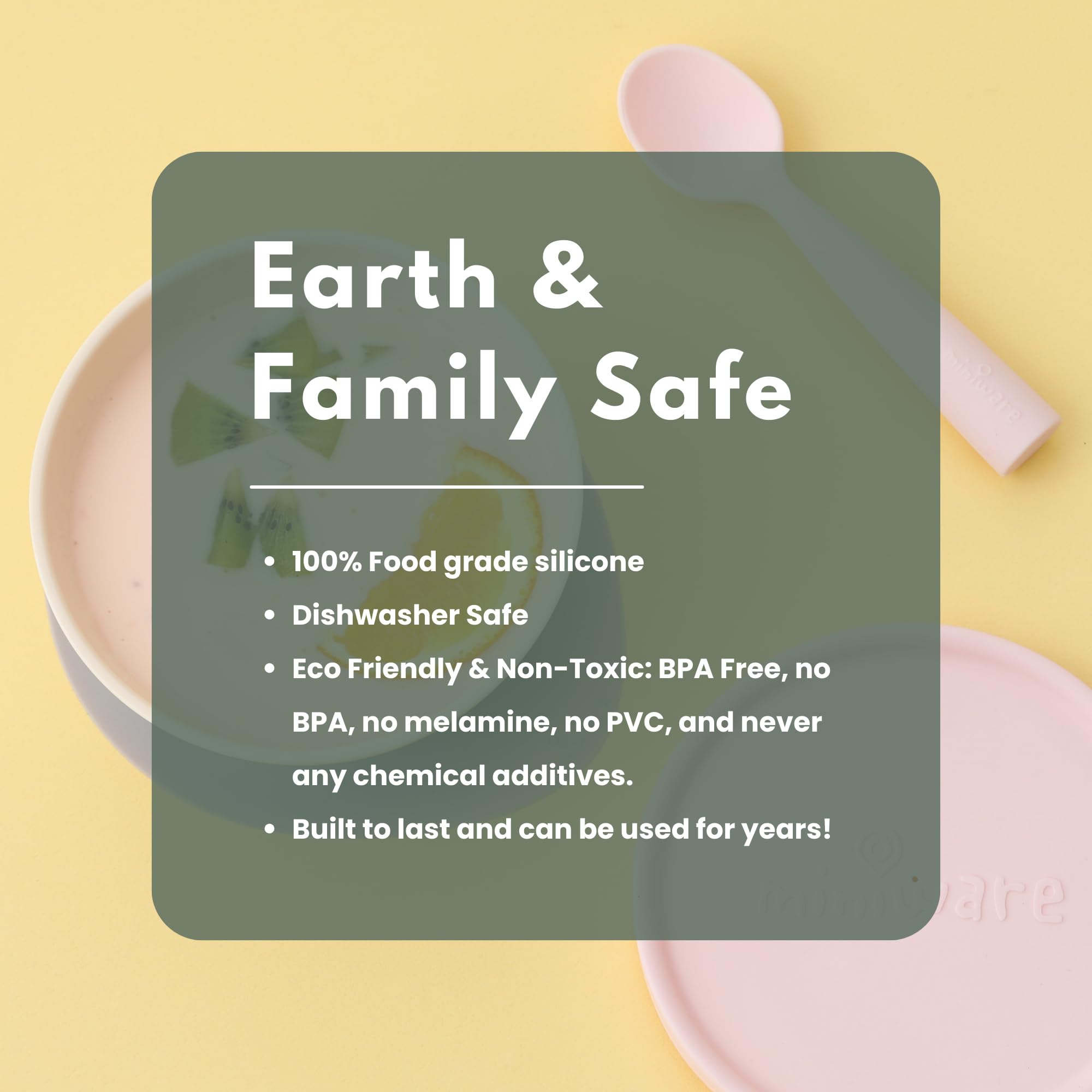 Miniware Silicone Baby Spoon for Training - BPA Free Baby Utensils - Baby Spoons Self Feeding 6 Months | 100% Food Grade Silicone - Modern & Dishwasher Safe Toddler Spoons (Cotton Candy and Toffee)