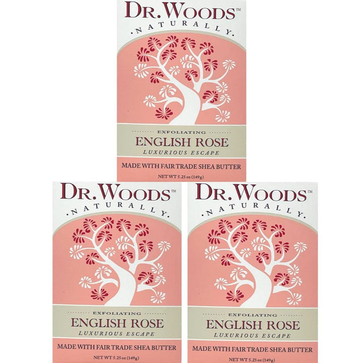 Dr. Woods Dr. woods skin Illuminating English Rose bar soap with organic shea butter, 5.25 ounce (pack of 3)
