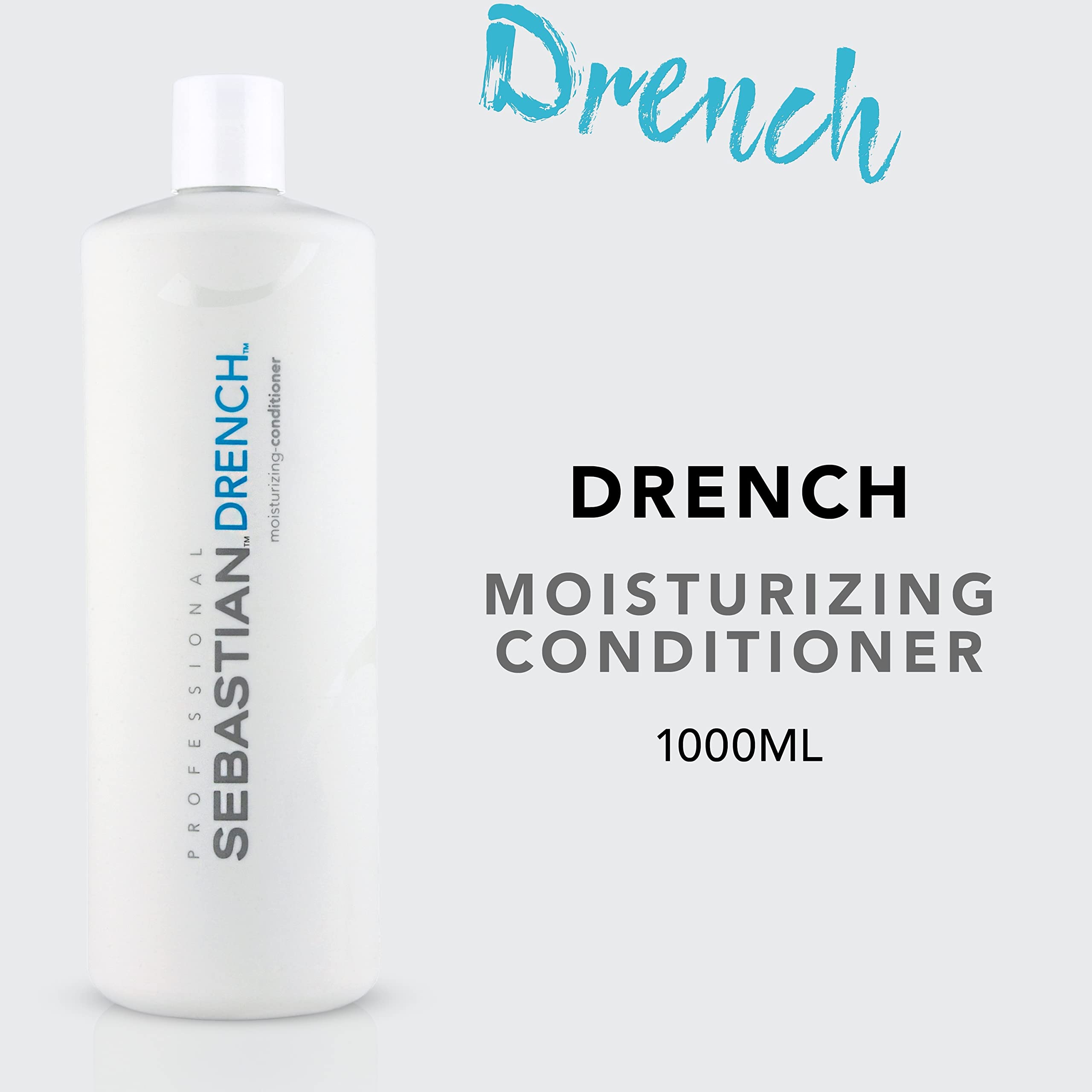 Sebastian Drench Conditioner, Deep Moisturizing Conditioner For Chemically Treated Hair, 33.8oz