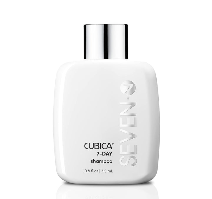 SEVEN Haircare Cubica 7-DAY Shampoo for Women, Men, All Hair Types, Add Shine and Moisture to Hair, Sulfate & Paraben Free, Cruelty Free with Biotin + Green Tea Extract, Made in USA, 10.8oz