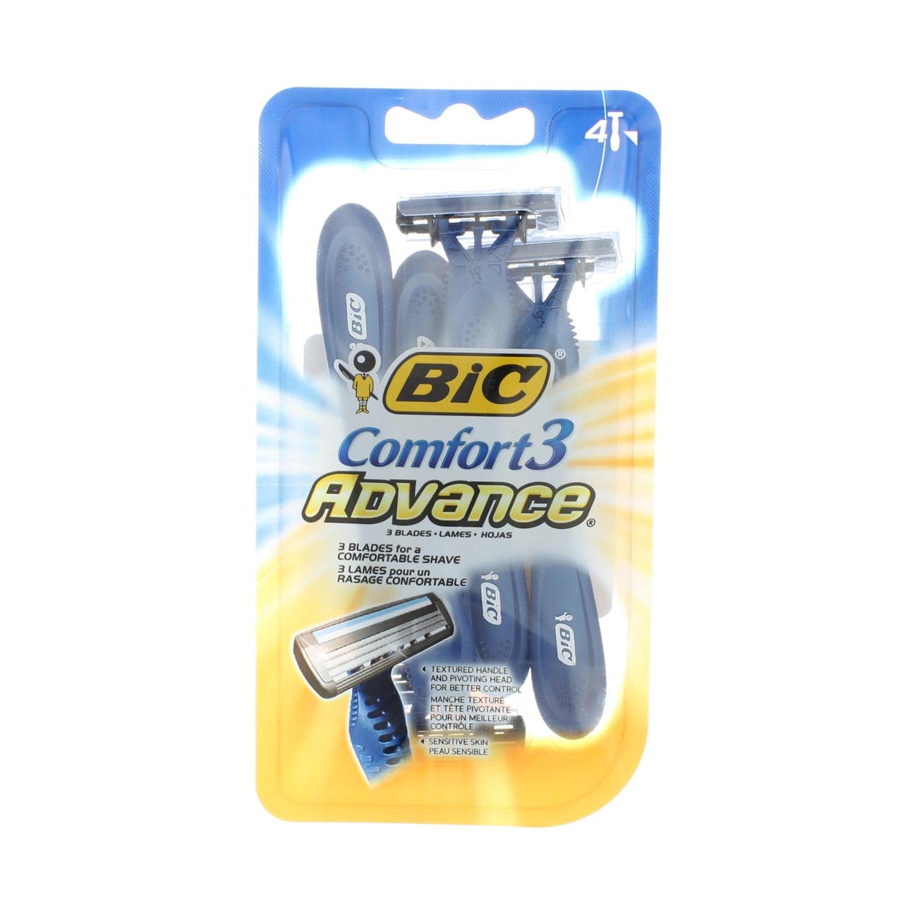 Bic Comfort 3 Advance Disposable Razor for Men, 4-Count (Pack of 2)
