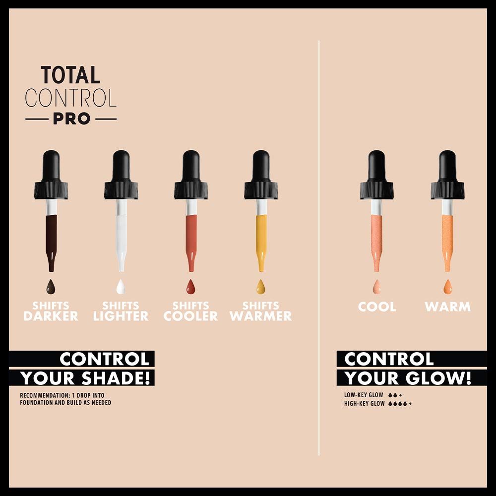 NYX PROFESSIONAL MAKEUP Total Control Pro Drop Foundation Hue Shifter, Dark