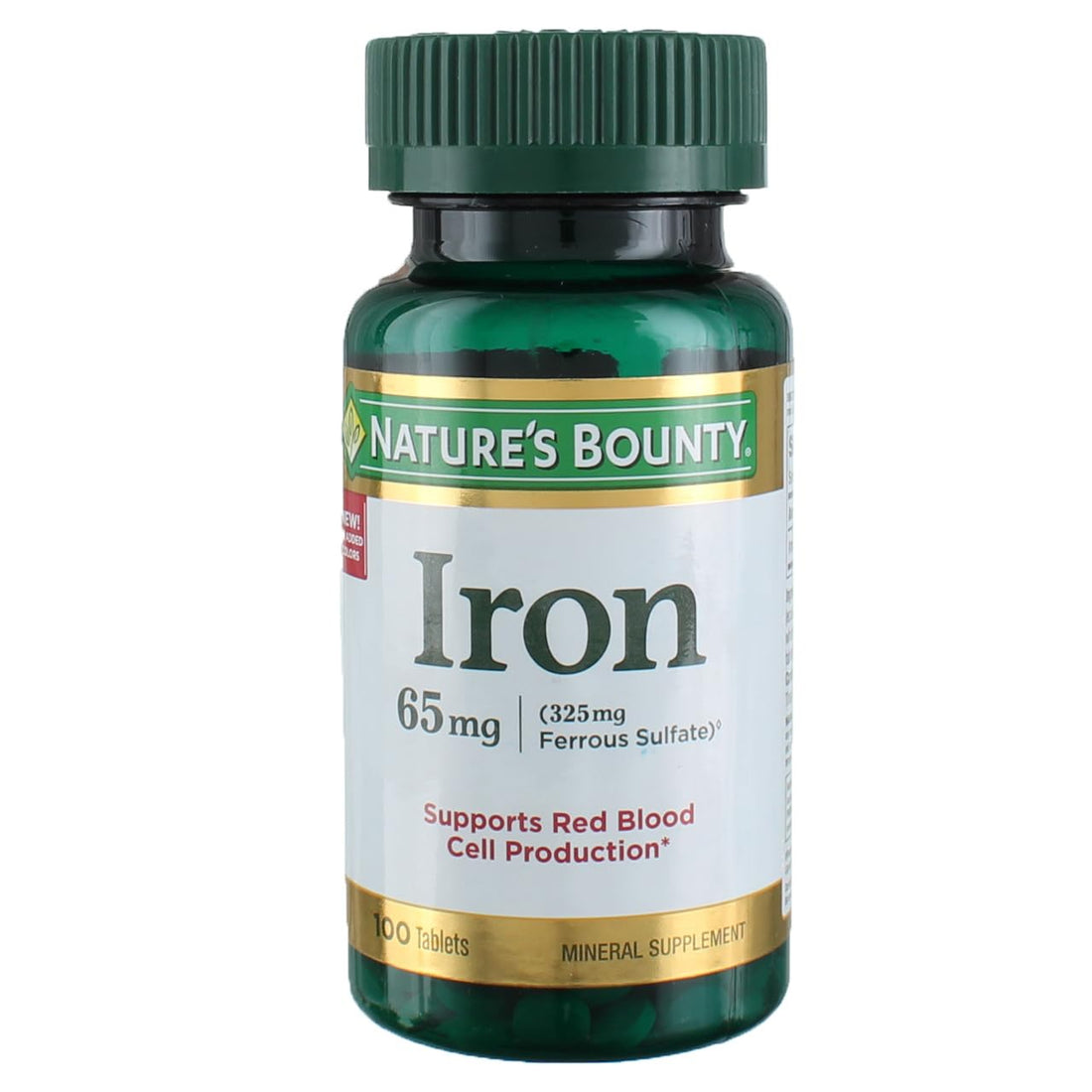 Nature's Bounty Iron 65 mg Tablets 100 Tablets, 100 Each, 3-Pack