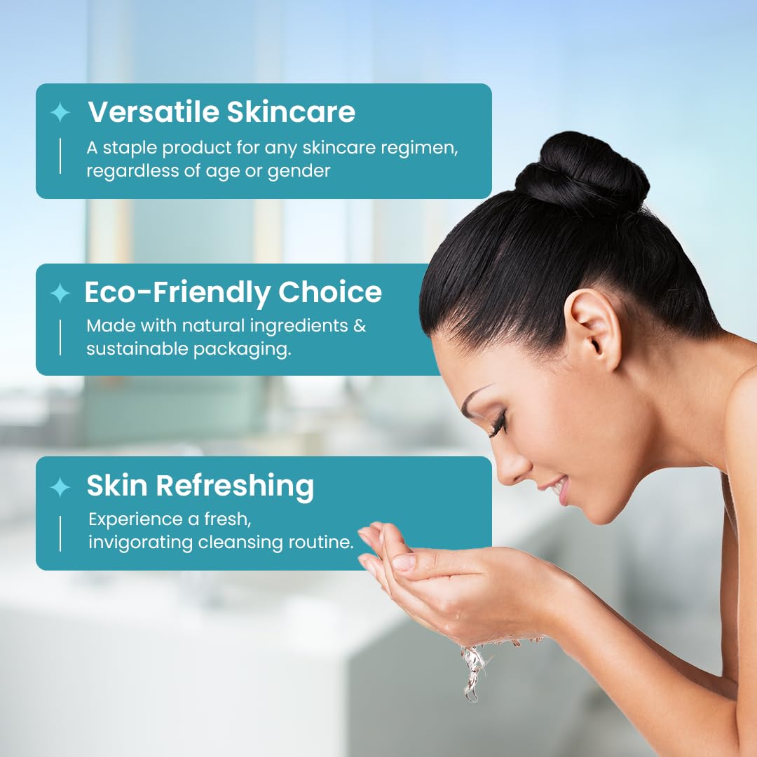 INYVA Skincare Deepdive Cleansing Gel with Salicylic Acid, Tea Tree Oil,Algae Extract - Deep Cleansing, Makeup Removal, Acne Control & Pore Unclogging Solution - Oil Free Face Wash - 3.38 Oz