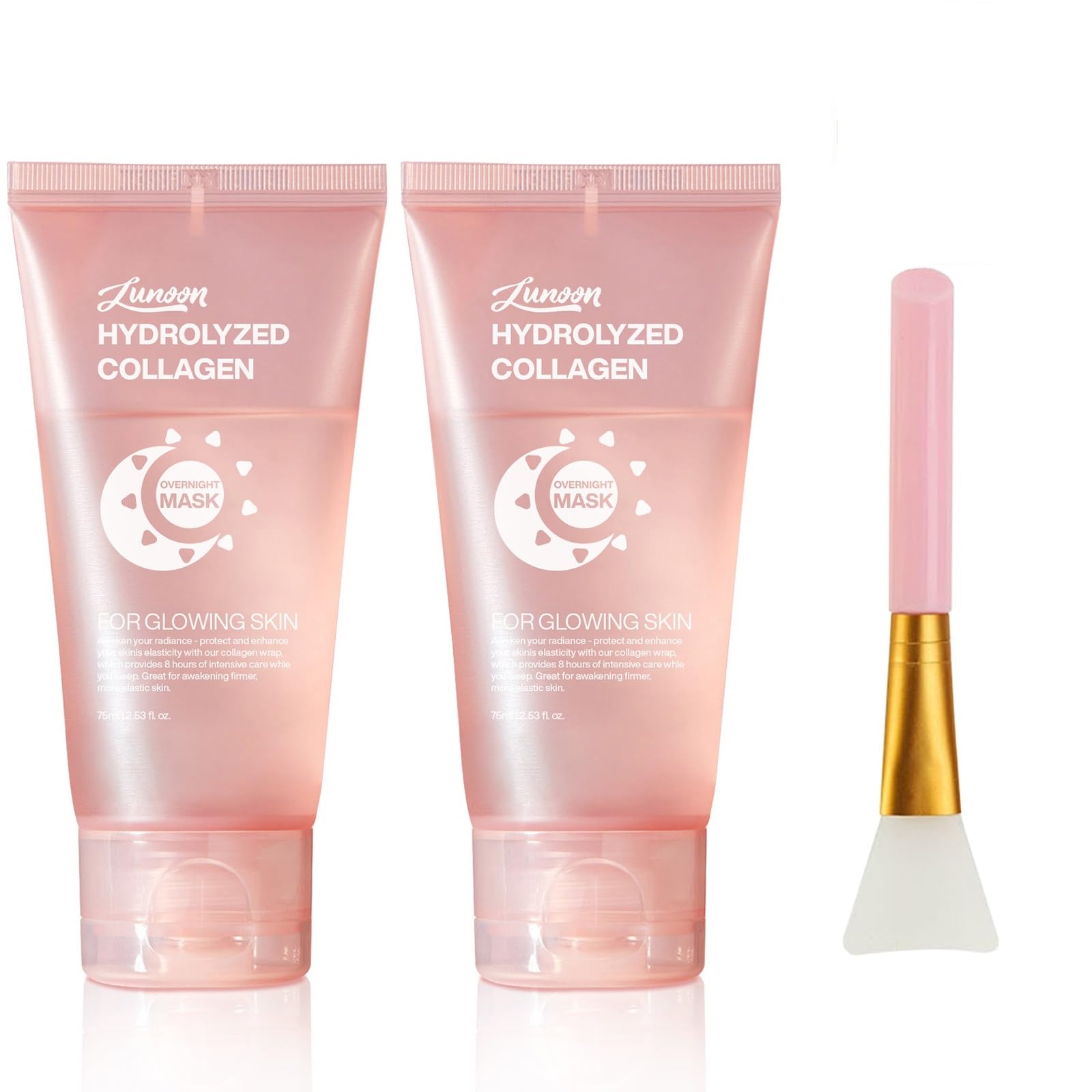 JISKG 2 Pcs Collagen Night Wrapping Mask, Hydration Elasticity Firming Skin Deep Facial Treatment Bio Collagen Sleeping Mask.