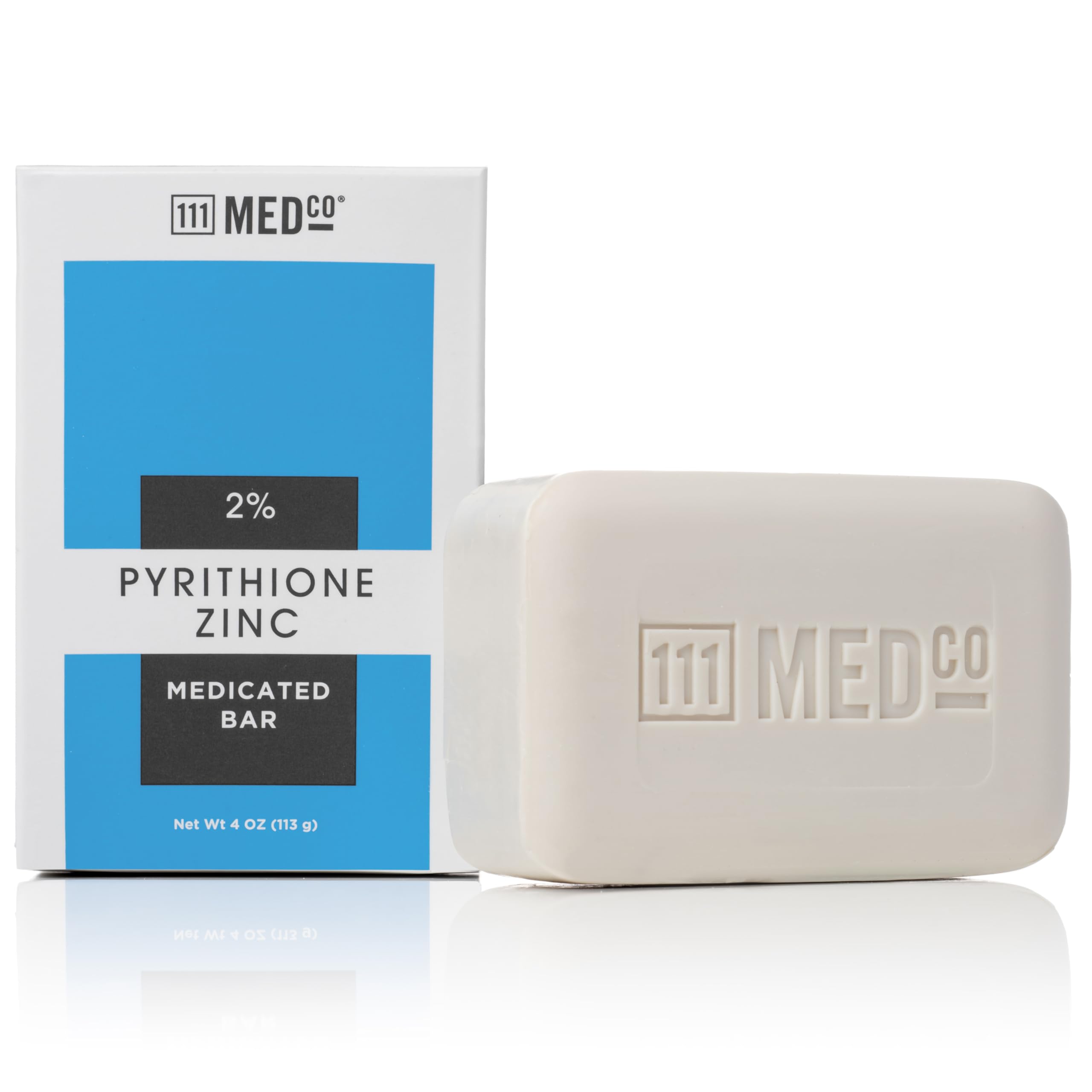 111MedCo 2% PYRITHIONE ZINC Medicated 4oz. Skin Cleansing Soap Bar