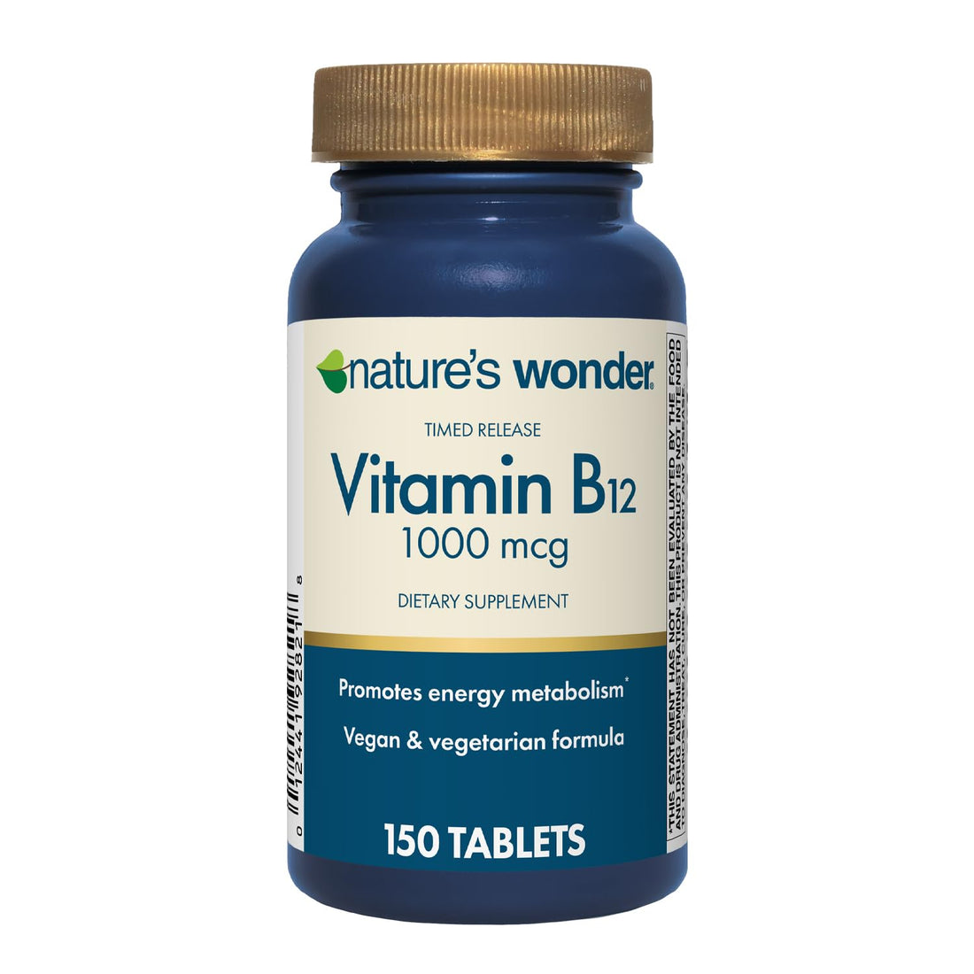 Nature's Wonder Timed Release Vitamin B12 1000 mcg Tablets for Energy Metabolism, 150 Day Supply, 150 Tablets