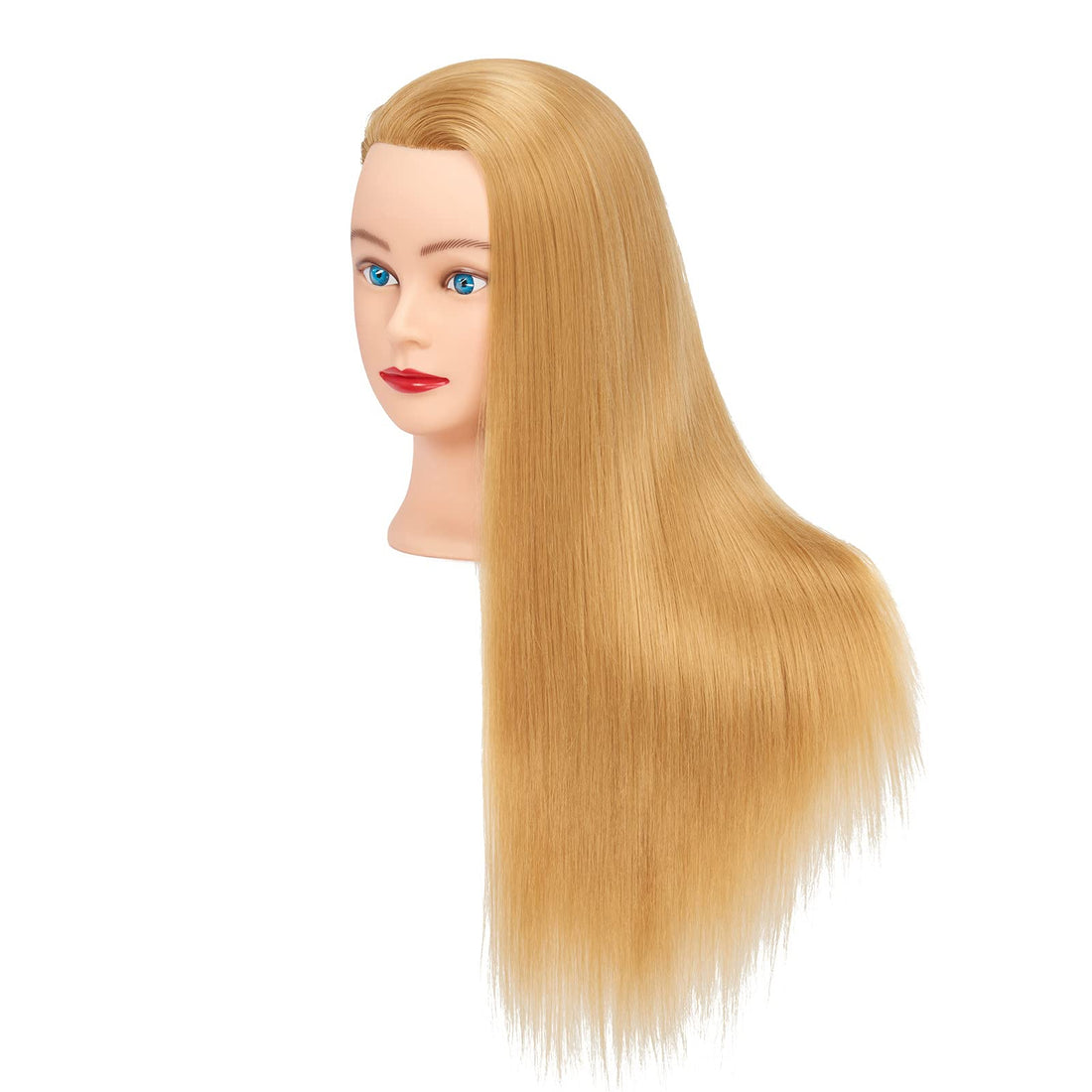 26-28 Mannequin Head Hair Styling Training Head Manikin Cosmetology Doll Head Synthetic Fiber Hair Hairdressing training model with free clamp (6RB1711W2720)
