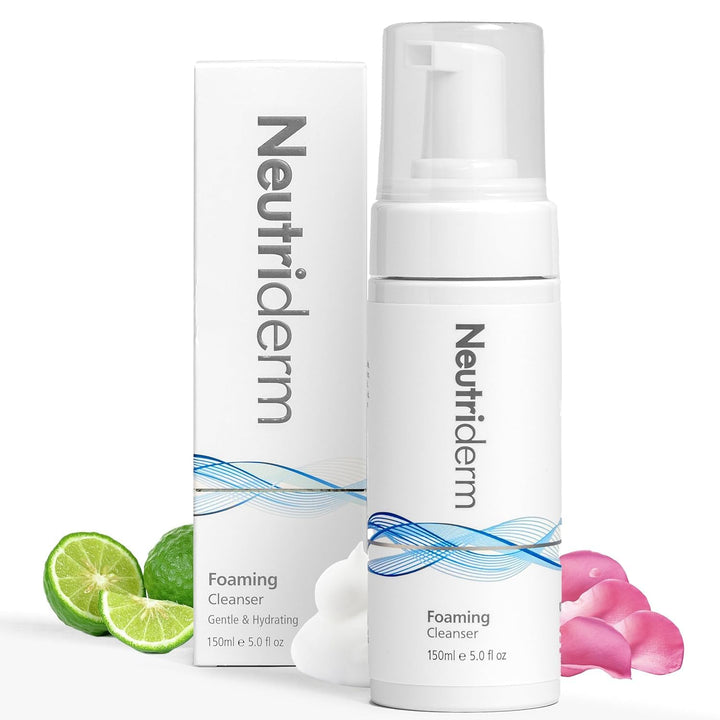 NEUTRIDERM Foaming Cleanser - Hydrating Face Wash with Niacinamide, Panthenol and Vitamin C, Removes Makeup, Deep Cleans Pores, Gently Brightens and Refreshes for All Skin Types, 150ml / 5 fl oz