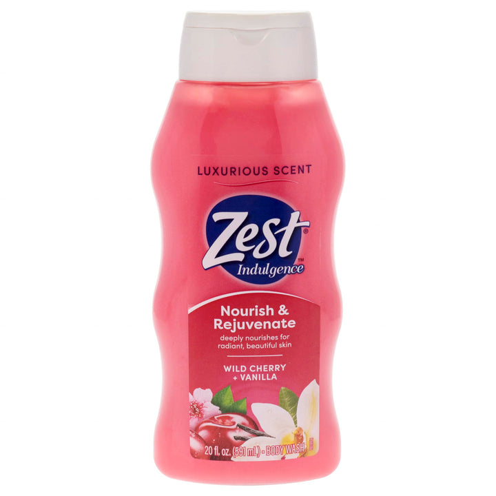 Zest Body Wash - Infused with Wild Cherry and Vanilla - Hydrating Body Soap - Suitable for All Skin Types - Wild Cherry and Vanilla - 20 oz