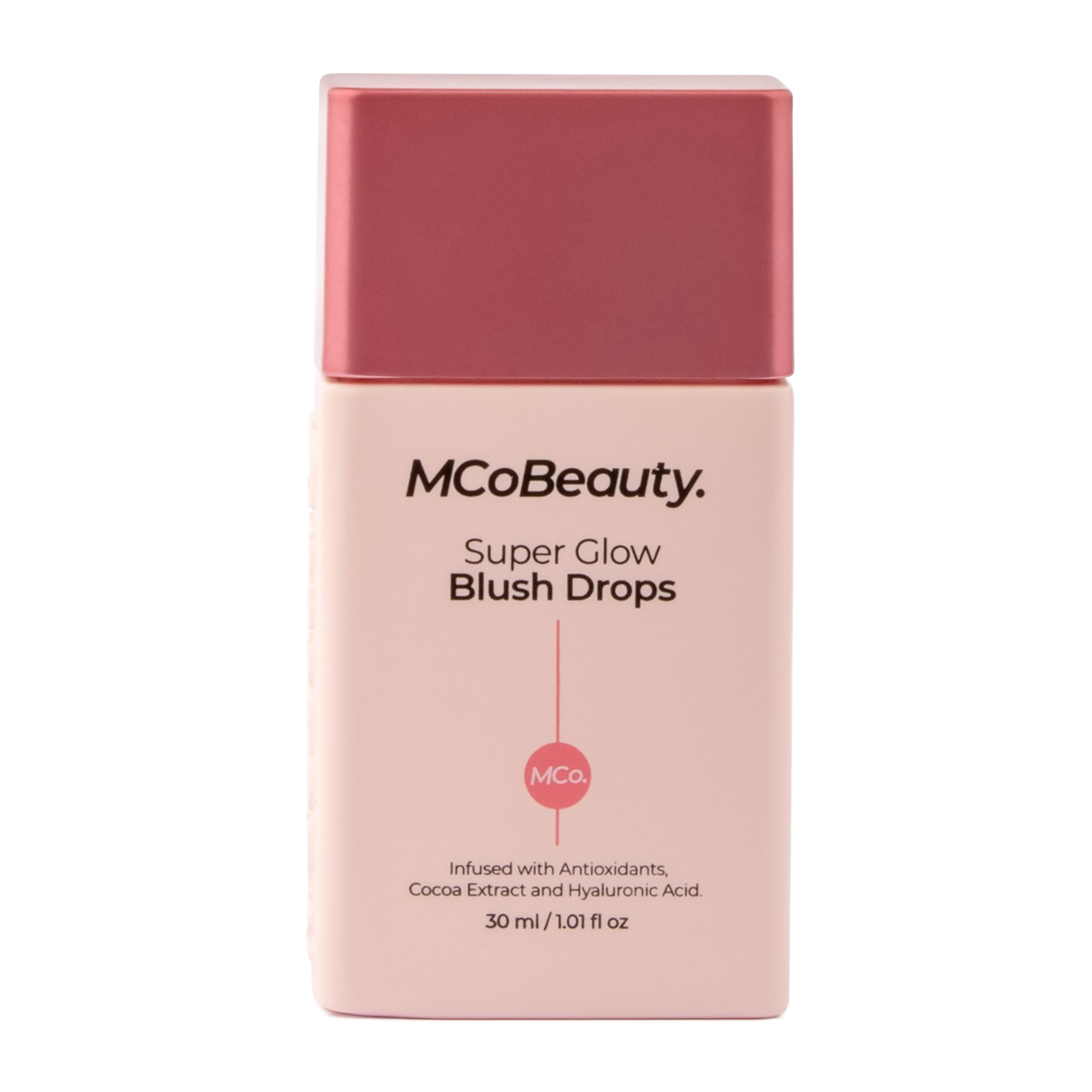 MCoBeauty Super Glow Blush Drops, Peach Pink, Luminous Flush for Radiant Cheeks, Vegan, Cruelty Free Cosmetics