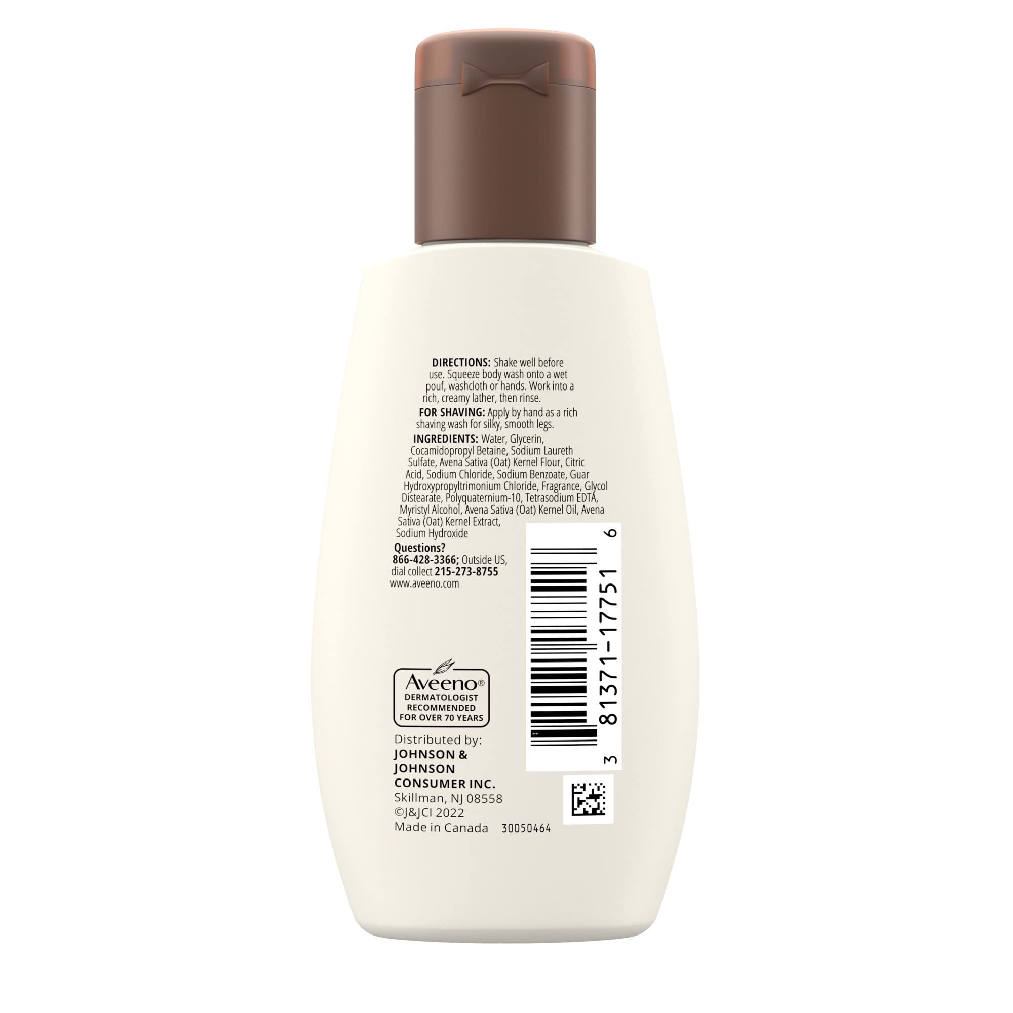 Aveeno Daily Moisturizing Body Wash, Travel Size, 2 Fluid Ounce (Pack of 6)
