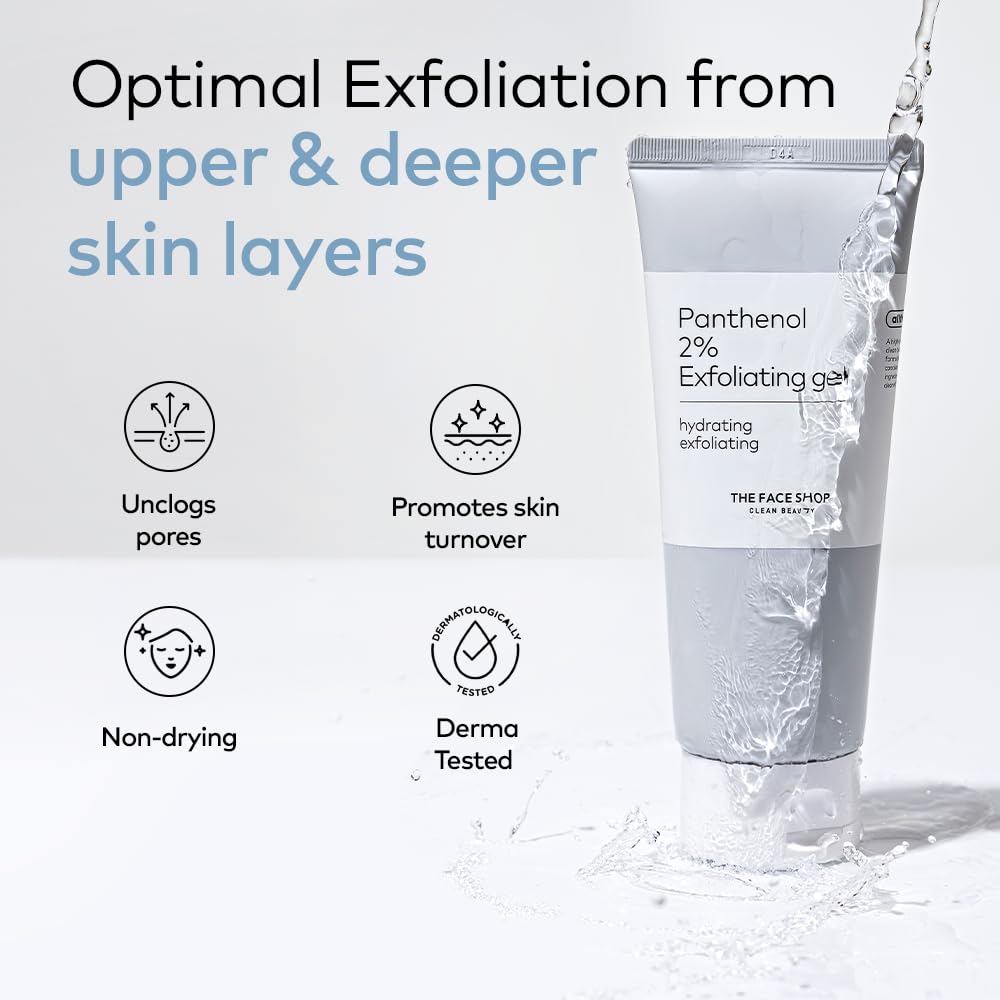 The Face Shop Alltimate Facial Polish - Daily Peeling Gel with Panthenol & AHA/BHA, Gentle Exfoliator for Smooth, Glowing and Hydrated Skin, Deep Cleansing, Korean Skin Care, 5.07 Fl. Oz.