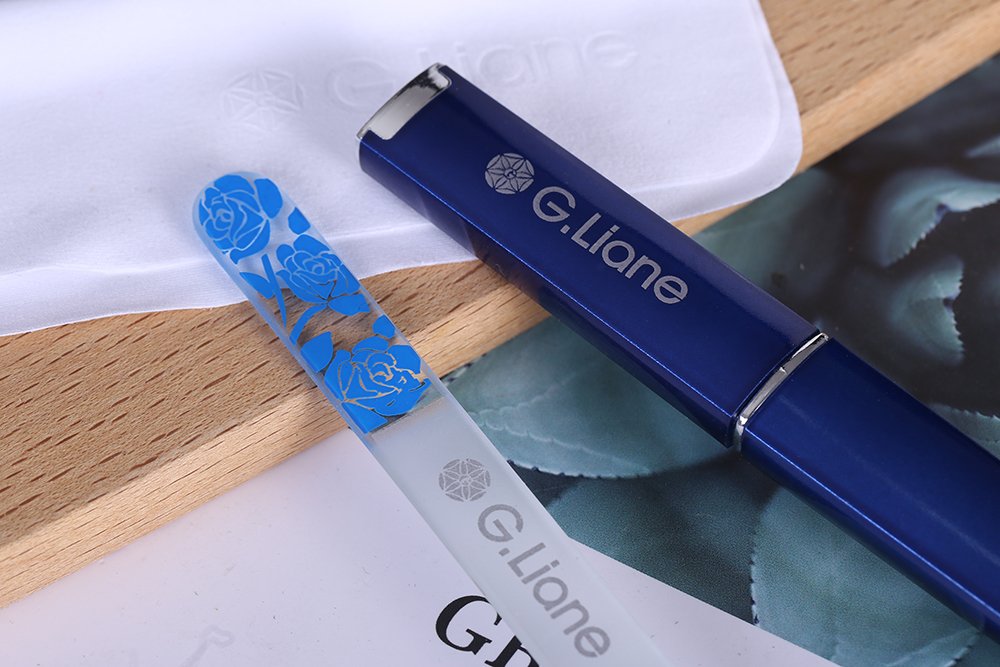 G.Liane Best crystal Nail fileset - G. Liane professional nailfile manicure pedicure kit for Natural Nails Acrylicnails Gelsnails Manicure tools for home and salon (Rose Blue)