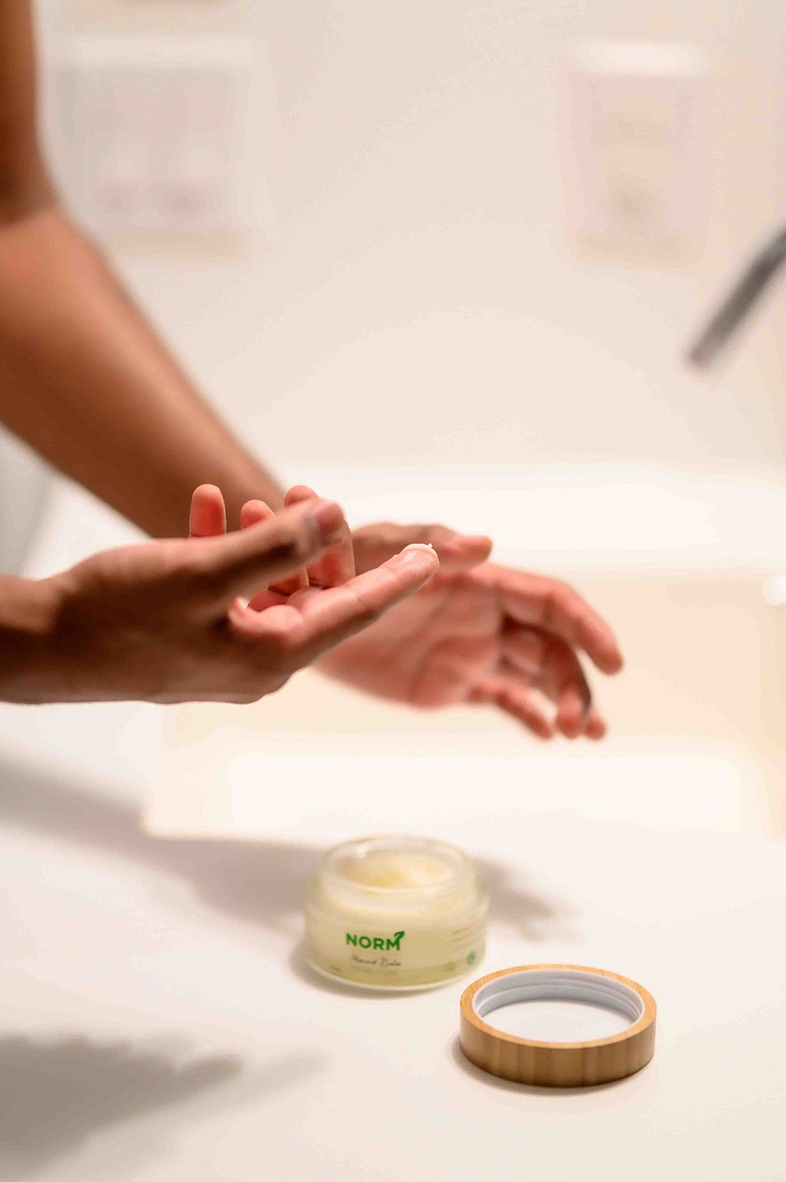 Natural Organic Matters Almond Hand & Body Balm With 100% Natural Ingredients, Eco-Friendly Recyclable Glass Container With Bamboo Lid, Cruelty-Free - 100ml