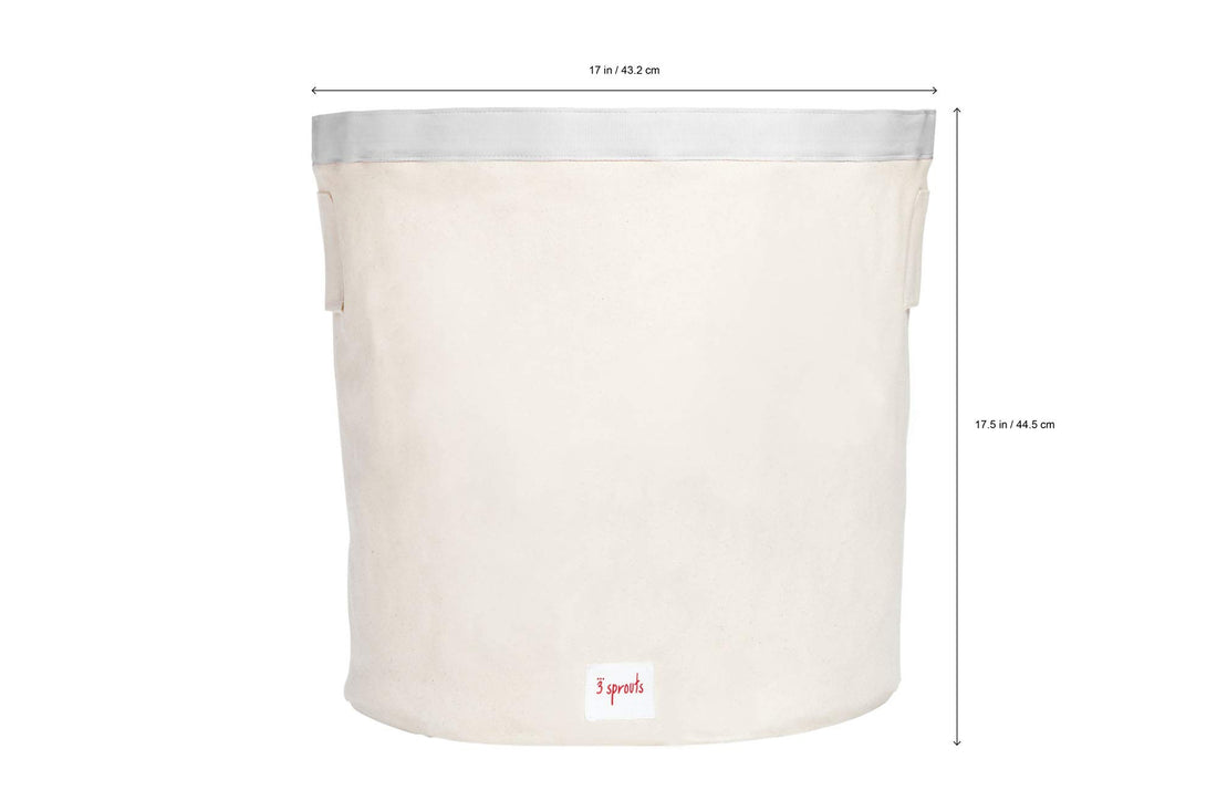 3 Sprouts Laundry and Toy Basket Canvas Storage Bin for Baby and Kids, Zebra