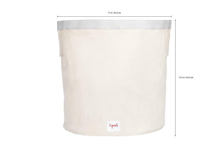 3 Sprouts Laundry and Toy Basket Canvas Storage Bin for Baby and Kids, Zebra