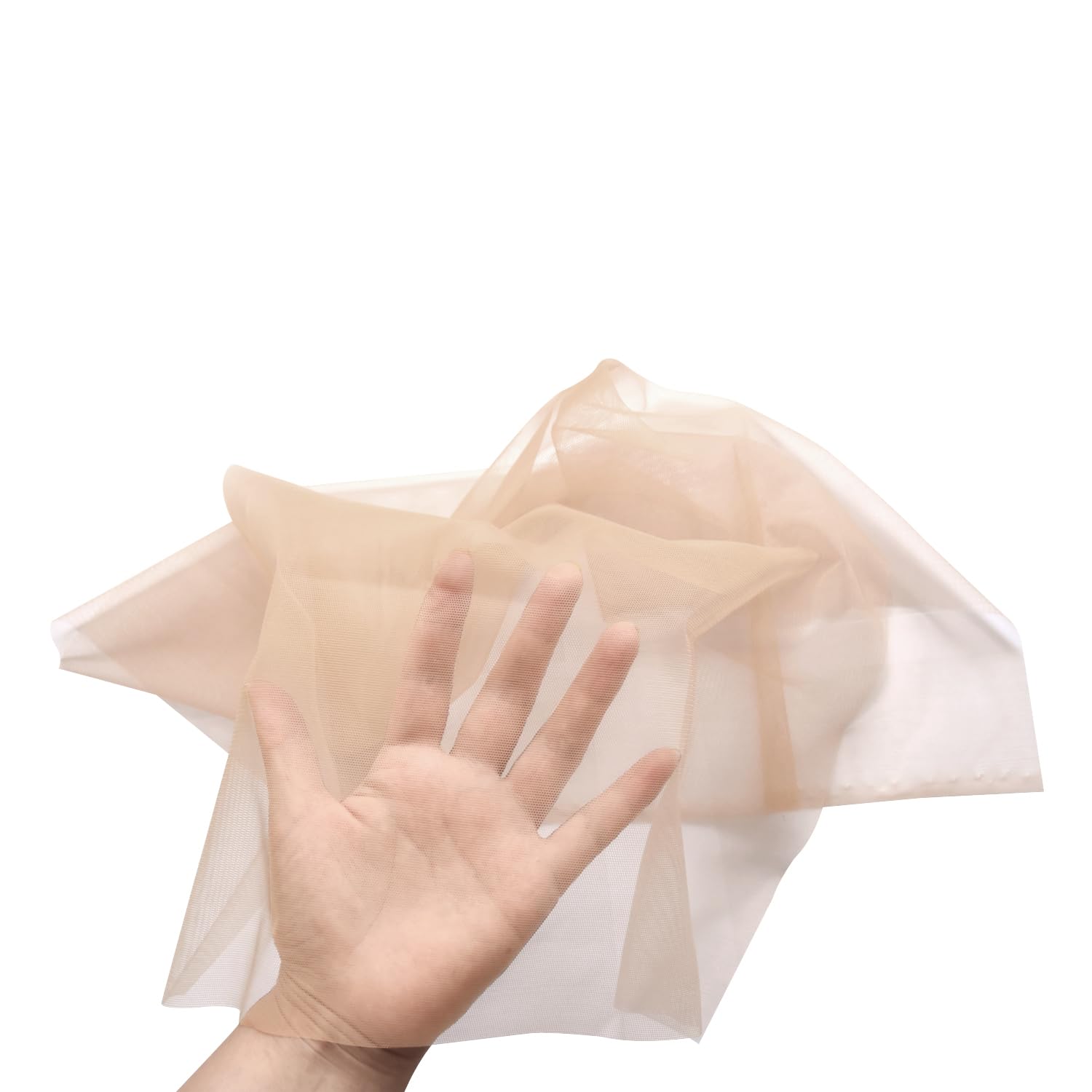 1/4 yard Swiss Lace Net for Making Lace Wig Caps or Lace Closure Foundation Caps Wig Accessories (Light Brown)