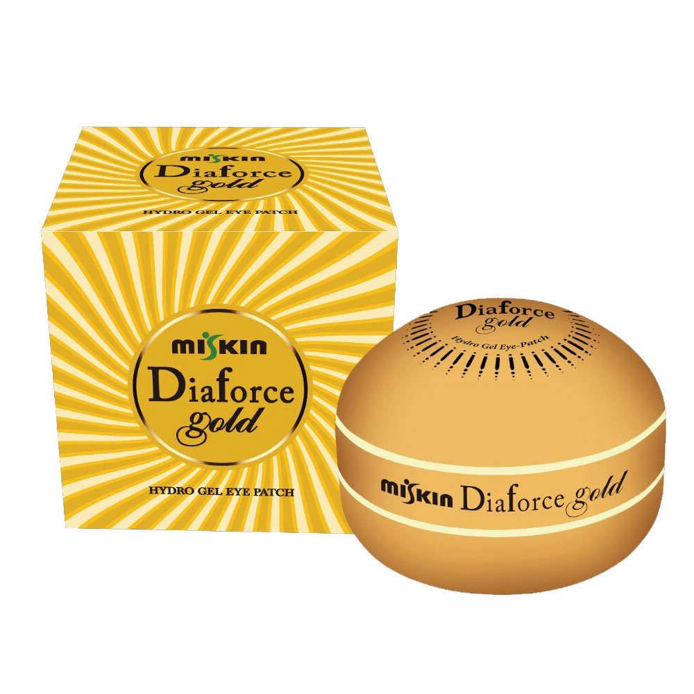 [made in korea] MISKIN Diaforce 60 sheets Gold & Diamond Hydro-Gel Eye Patch eye mask by miskin by Miskin