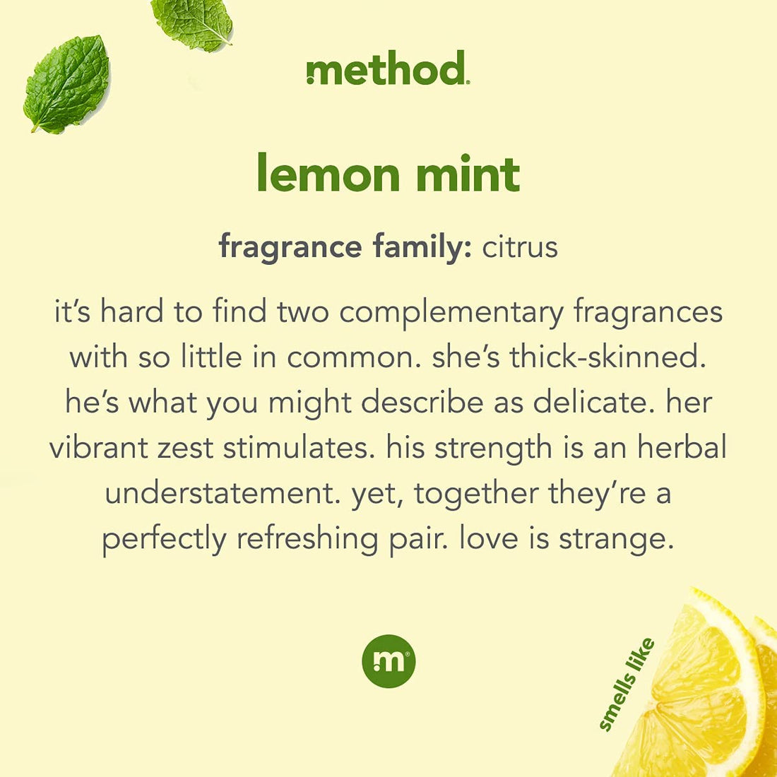Method Naturally Derived Foaming Hand Wash, Lemon Mint, 10 oz. (Pack of 6)