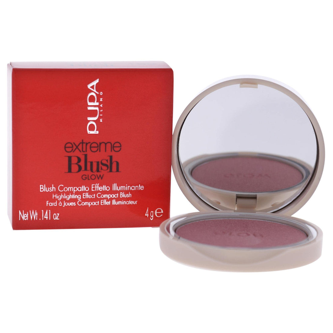 PUPA Milano Extreme Blush Glow - 100 Exotic Rose For Women 0.141 oz Blush, I0111859