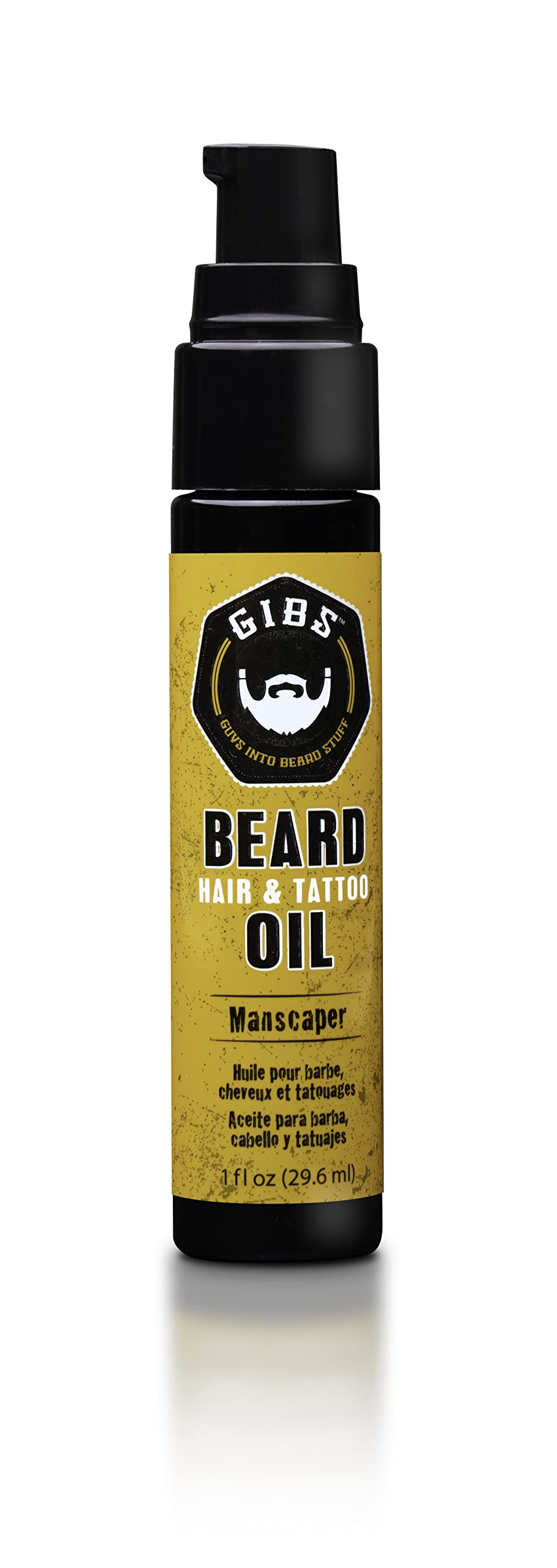 GIBS Best Universal Beard, Hair, and Tattoo Oil 1.0 Ounce - Manscaper