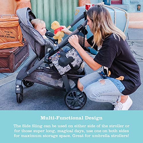 Disney Baby by J.L. Childress Side Sling Cargo Net, Stroller Organizer & Storage, Mickey Black