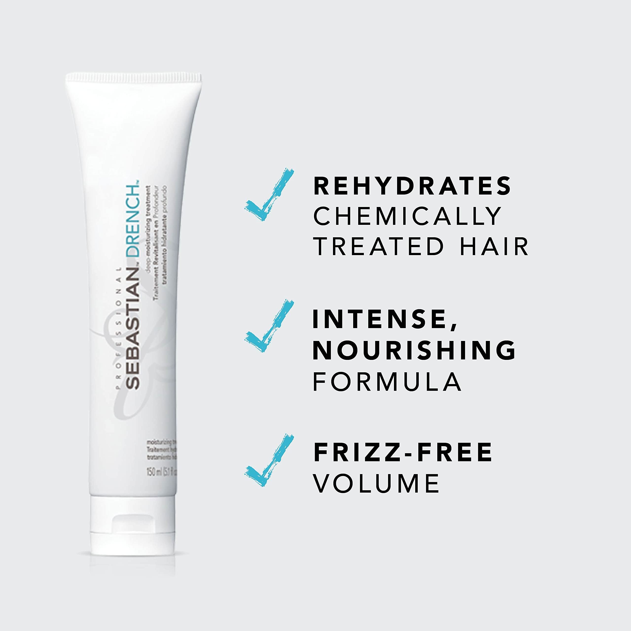 Sebastian Drench Deep Moisturizing Treatment, For Chemically Treated Hair, 5.1oz