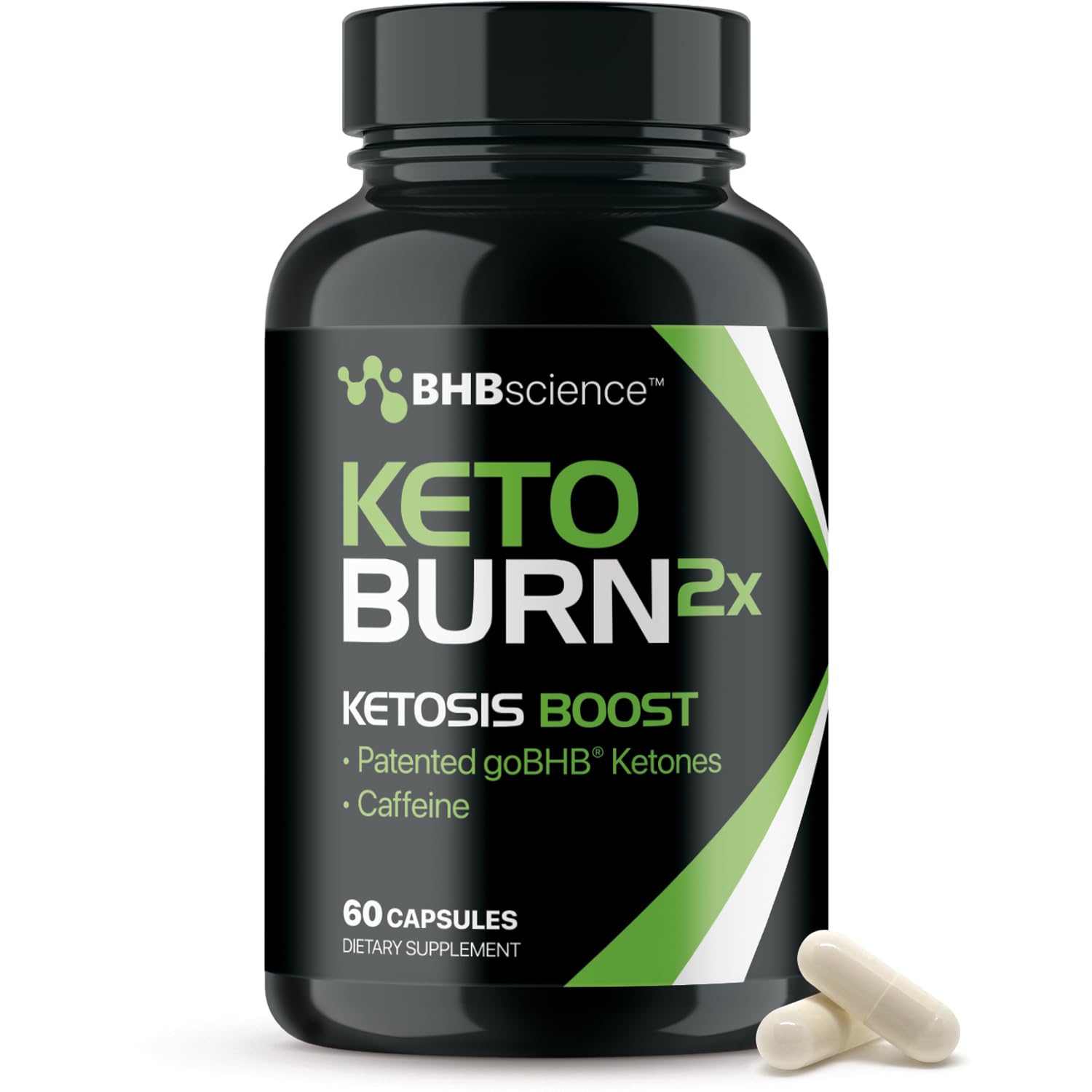 Keto BHB Exogenous Ketones Supplement - BHB Science Keto Diet Pills with Patented goBHB and Caffeine for Natural Energy Focus Body Sculpting & Ketosis Support - Vegetarian & Non-GMO (1 Month Supply)