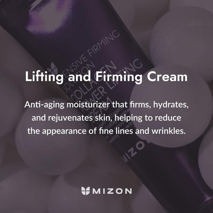 [Mizon] Collagen Power Lifting Cream (35ml) Day and Night Anti-Aging and Intensive Moisturizing, 75% Marine Collagen, Reduce Fine Lines and Age Spots, Korean Skin Care