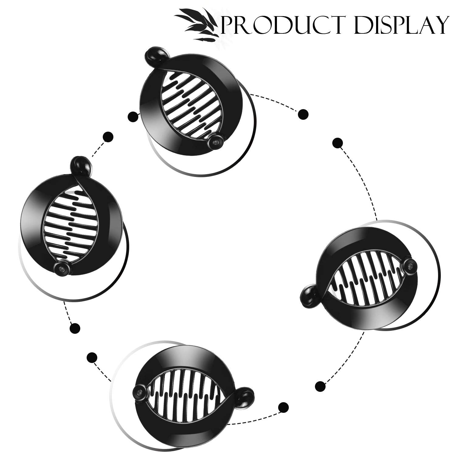 WILLBOND 6 Pieces Banana Hair Clips Banana Hair Combs Fishtail Hair Clip Combs Resin Banana Fish Grips for Women Hair Accessories