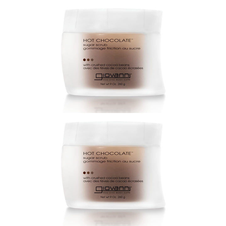Giovanni Sugar Scrub, Hot Chocolate, 9 oz (260 g) (Pack of 2)