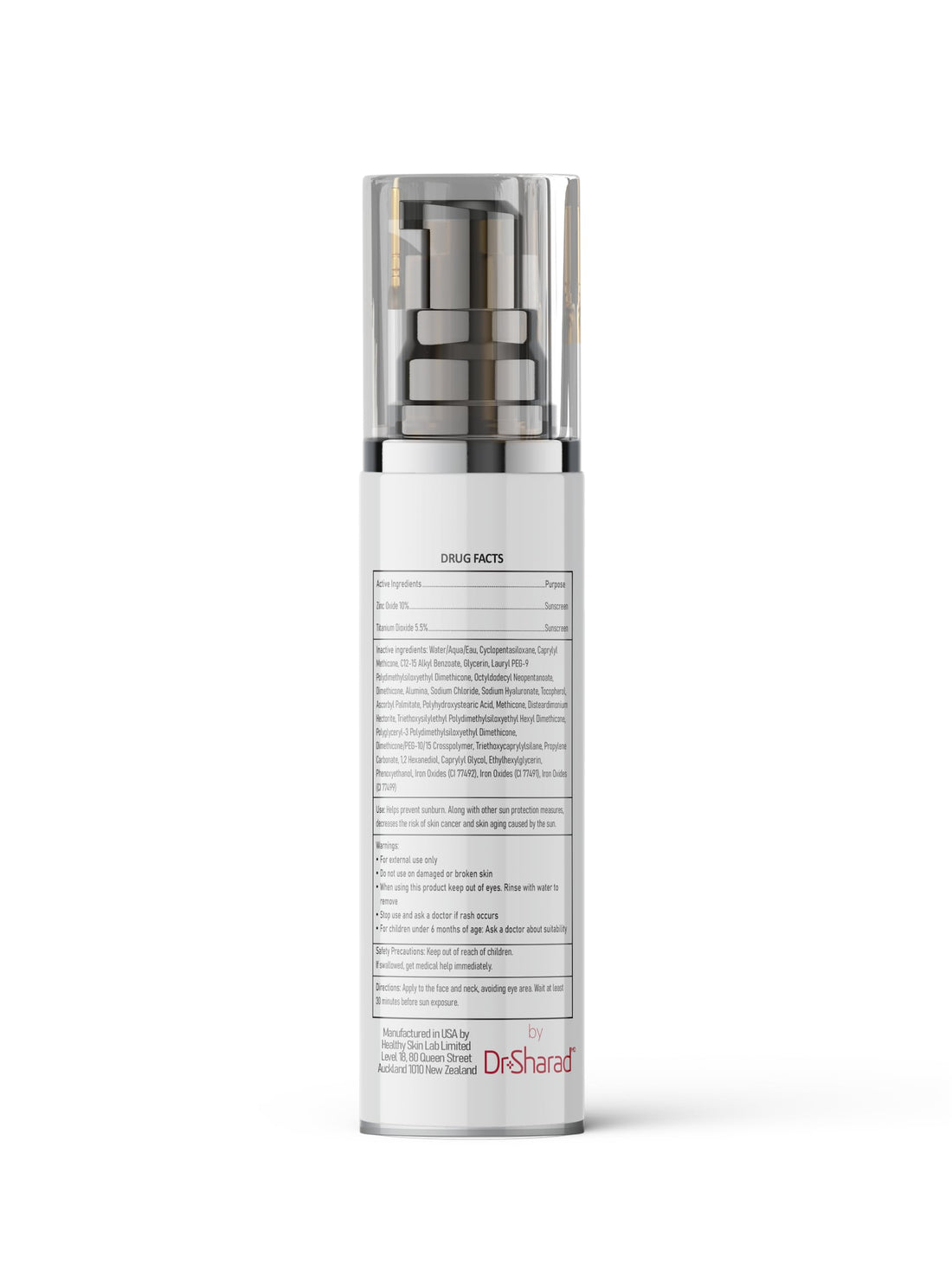 Healthy Skin Lab Protect Tinted Moisturizer & Mineral Sunscreen SPF 50, Hyaluronic Acid, Zinc Oxide, Titanium Dioxide for Deep Hydration, Dermatologist-Tested, Suitable for All Skin Types, 50ml