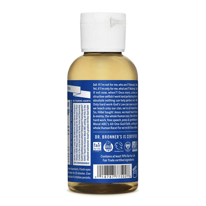 Dr. Bronner's Magic Soaps Fair Trade and Organic Castile Liquid Soap, Peppermint, 2 Fluid Ounce
