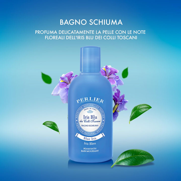 Perlier: Foam Bath Iris Blu From Tuscan Hills * 500 Ml - 16.90 Fl Oz * [ Italian Import ]