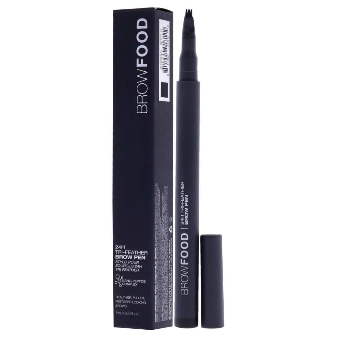 BrowFood 24-H Tri-Feather Brow Pen, Charcoal