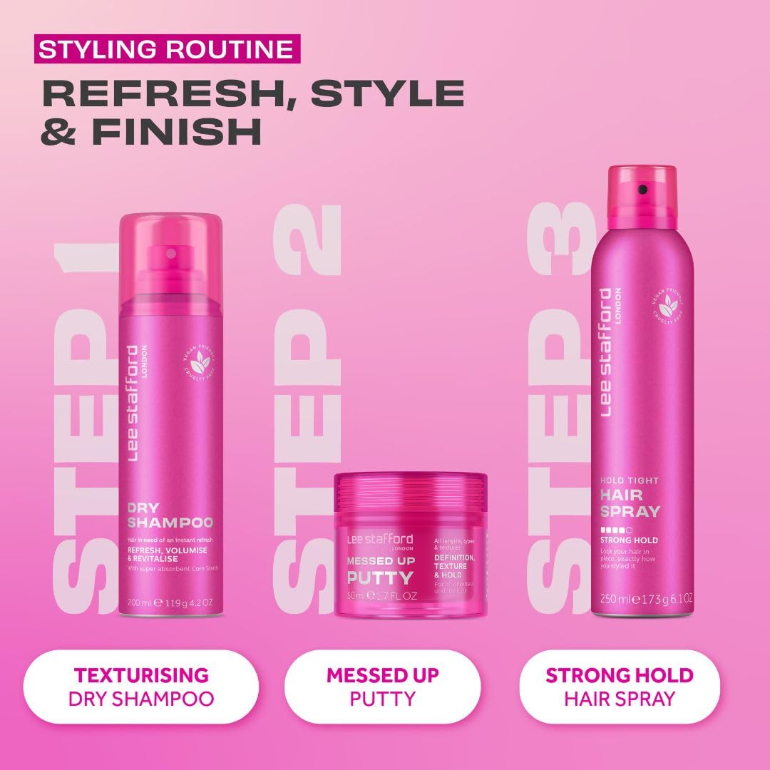 Lee Stafford Dry Shampoo | Styling - Instant Hair Refresh, Volumizing Powder Spray, Adds Volume, Absorbs Oil, Sweat & Dirt between Washes for a Clean Look, Blonde & Brunette Friendly Hairspray, 4.2 Oz