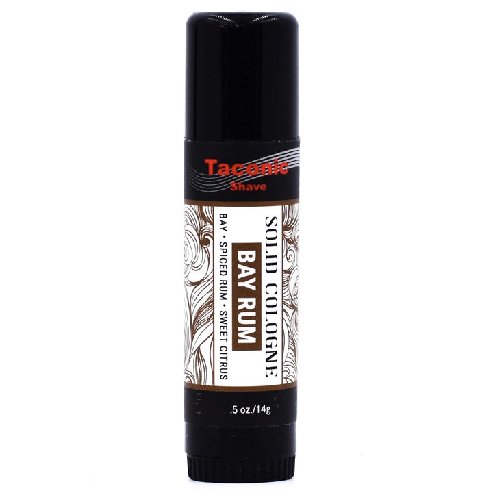 Bay Rum Solid Cologne for Men by Taconic Shave - A Classic Scent - With Notes of Citrus and Spice - Easy Application