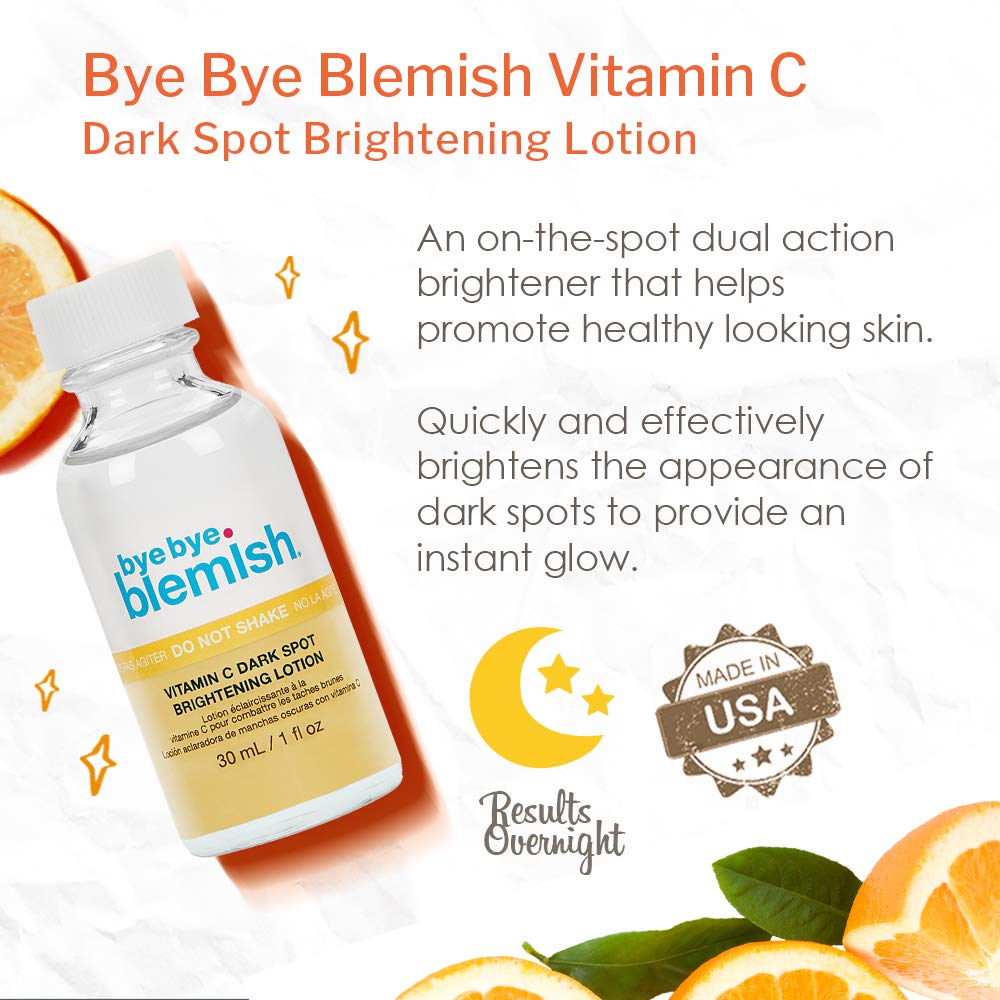 Bye Bye Blemish Dark Spot Lotion Vitamin C | Assists with Drying Blemishes And Brightening Skin | Fast Acting Solution | 1 Fl. Oz.