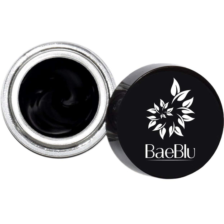 BEST Organic 100% Natural Vegan Black Gel Liner Eyeliner Smudge Pot, Made in USA, by BaeBlu