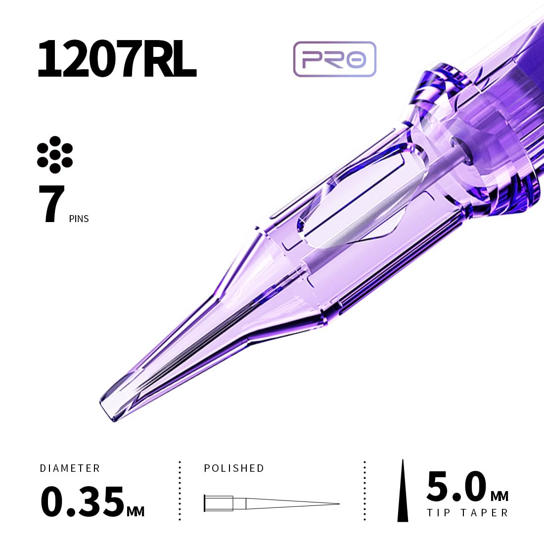 Mast Pro 1207RL Cartridge Tattoo Needles Disposable 20Pcs of One Box Standard #12 Size 7 Round Liner